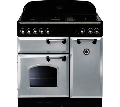 Rangemaster Classic 90 Dual Fuel Range Cooker - White & Chrome Rangemaster Classic 90 Dual Fuel Range Cooker - White & Chrome
